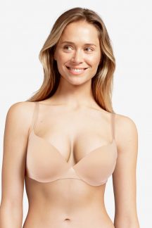 Σουτιέν μπανέλα επένδυση μπεζ push up Essential Chantelle