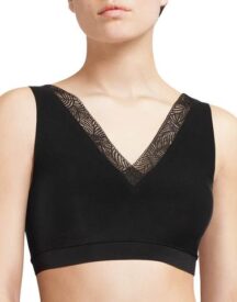 Μπουστάκι επένδυση Chantelle soft stretch μαύρο δαντέλα