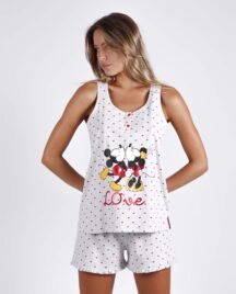 Baby Doll γκρι κόκκινο με τύπωμα mickey mouse Disney