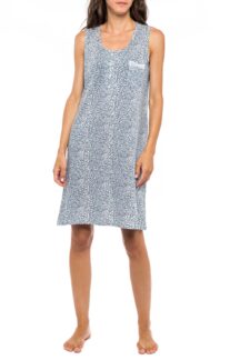 Νυχτικό γαλάζιο μπεζ λεοπάρ Pink Label