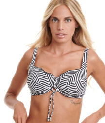 Set Μπικίνι μπανέλα άσπρο μαύρο Erka mare