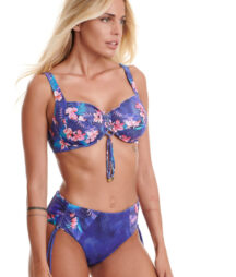 Set Μπικίνι μπανέλα λαχούρι μπλε φούξια Erka mare