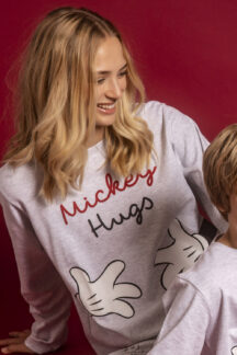 Πυζάμα γκρι melange με τύπωμα mickey mouse Disney Πυζάμα γκρι melange με τύπωμα mickey mouse Disney