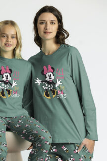 Πυζάμα πράσινη με τύπωμα minnie mouse Disney Πυζάμα πράσινη με τύπωμα minnie mouse Disney