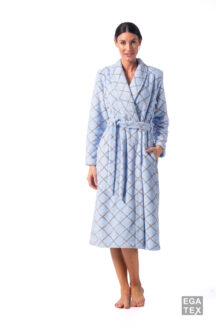 Ρόμπα χιαστί midi γαλάζια fleece Egatex Ρόμπα χιαστί midi γαλάζια fleece Egatex