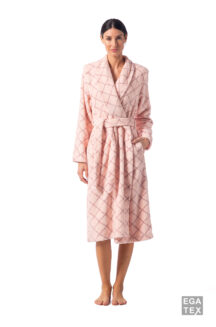 Ρόμπα χιαστί midi γαλάζια fleece Egatex Ρόμπα χιαστί midi γαλάζια fleece Egatex