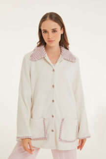 Ζακέτα ρόμπα εκρού fleece Penky Ζακέτα ρόμπα εκρού fleece Penky