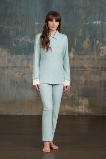 Πιζάμα κουμπωτή βεραμάν ανοιχτό Linclalor Πιζάμα κουμπωτή βεραμάν ανοιχτό Linclalor