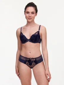 Τρίγωνο σουτιέν μπανέλα μπλε βελούδο fleurs signature Chantelle Τρίγωνο σουτιέν μπανέλα μπλε βελούδο fleurs signature Chantelle