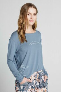 Πιζάμα γκρι μπλε floral Jockey