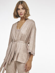 Σετ πυζάμας 3 pieces cappuccino Lida Lingerie