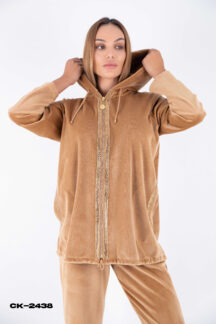 Set φόρμας miel βελούδο Claire Katrania