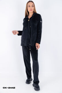 Set φόρμας μαύρο βελούδο Claire Katrania