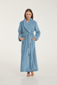 Ρόμπα maxi dusty blue fleece Penky Ρόμπα maxi dusty blue fleece Penky