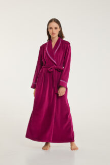 Ρόμπα maxi βελούδινη cyclamen Penky Ρόμπα maxi βελούδινη cyclamen Penky