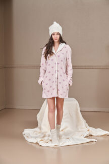 Ζακέτα ρόμπα λιλά fleece Linclalor Ζακέτα ρόμπα λιλά fleece Linclalor