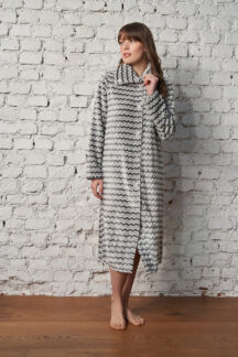 Ρόμπα γκρι άσπρη fleece Linclalor Ρόμπα γκρι άσπρη fleece Linclalor