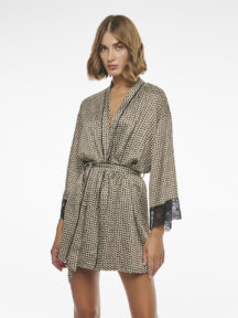 Ρόμπα σατέν γεωμετρικό print Lida Lingerie