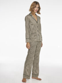 Πυζάμα σατέν γεωμετρικό print Lida Lingerie