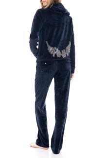 Set φόρμας yacht blue βελούδο Pink Label