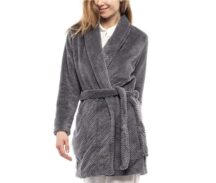 Ρόμπα γκρι waffle Pink Label